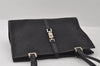 Authentic GUCCI Jackie Shoulder Hand Bag GG Canvas Leather 0021073 Black 4235I