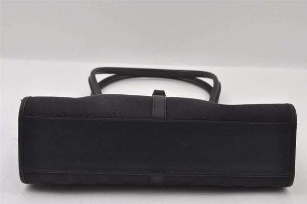 Authentic GUCCI Jackie Shoulder Hand Bag GG Canvas Leather 0021073 Black 4235I