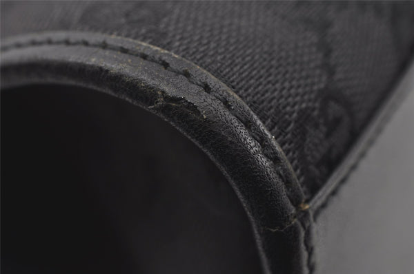 Authentic GUCCI Jackie Shoulder Hand Bag GG Canvas Leather 0021073 Black 4235I