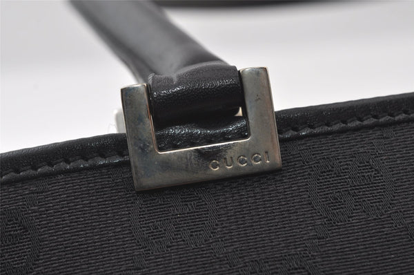 Authentic GUCCI Jackie Shoulder Hand Bag GG Canvas Leather 0021073 Black 4235I