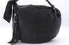 Authentic GUCCI Bamboo Tassel Shoulder Tote Bag Leather 232930 Black 4236E