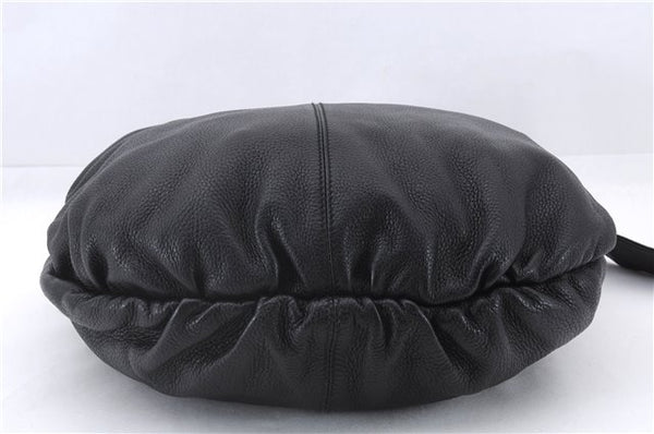 Authentic GUCCI Bamboo Tassel Shoulder Tote Bag Leather 232930 Black 4236E