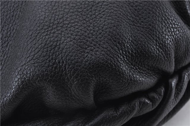 Authentic GUCCI Bamboo Tassel Shoulder Tote Bag Leather 232930 Black 4236E