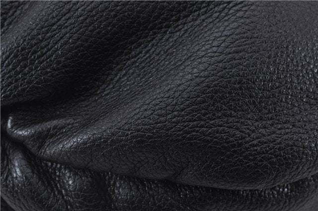 Authentic GUCCI Bamboo Tassel Shoulder Tote Bag Leather 232930 Black 4236E