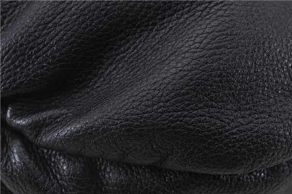 Authentic GUCCI Bamboo Tassel Shoulder Tote Bag Leather 232930 Black 4236E