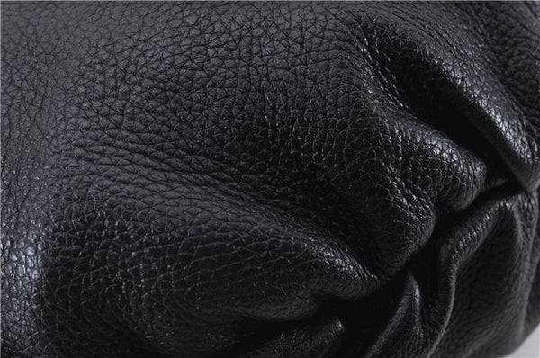 Authentic GUCCI Bamboo Tassel Shoulder Tote Bag Leather 232930 Black 4236E