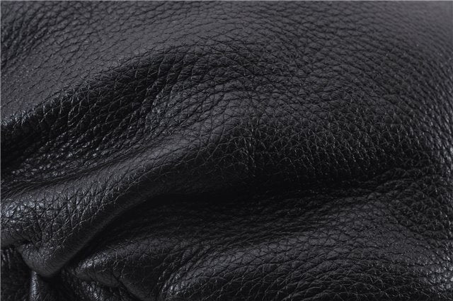 Authentic GUCCI Bamboo Tassel Shoulder Tote Bag Leather 232930 Black 4236E