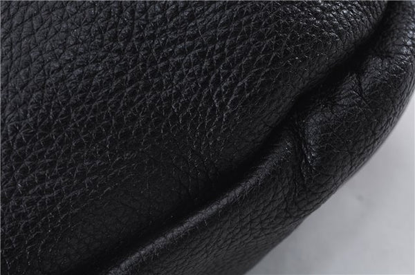 Authentic GUCCI Bamboo Tassel Shoulder Tote Bag Leather 232930 Black 4236E