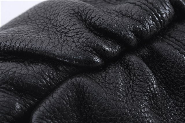 Authentic GUCCI Bamboo Tassel Shoulder Tote Bag Leather 232930 Black 4236E