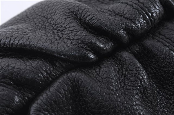 Authentic GUCCI Bamboo Tassel Shoulder Tote Bag Leather 232930 Black 4236E