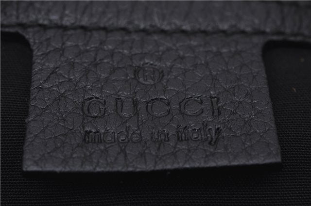 Authentic GUCCI Bamboo Tassel Shoulder Tote Bag Leather 232930 Black 4236E