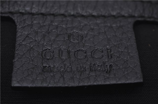 Authentic GUCCI Bamboo Tassel Shoulder Tote Bag Leather 232930 Black 4236E