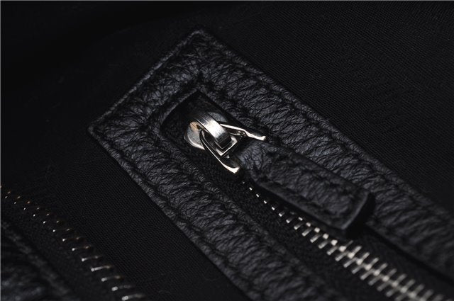 Authentic GUCCI Bamboo Tassel Shoulder Tote Bag Leather 232930 Black 4236E