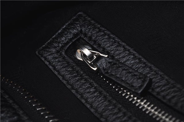 Authentic GUCCI Bamboo Tassel Shoulder Tote Bag Leather 232930 Black 4236E