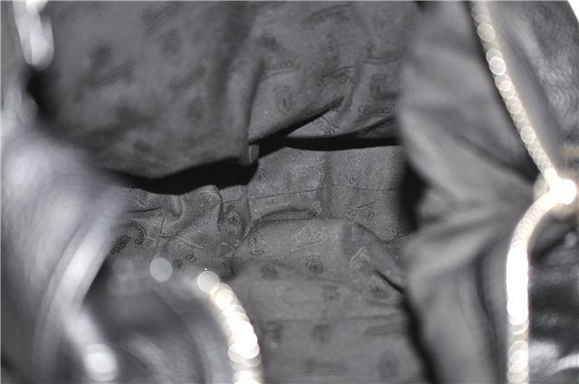 Authentic GUCCI Bamboo Tassel Shoulder Tote Bag Leather 232930 Black 4236E