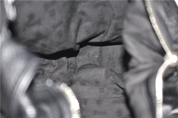 Authentic GUCCI Bamboo Tassel Shoulder Tote Bag Leather 232930 Black 4236E