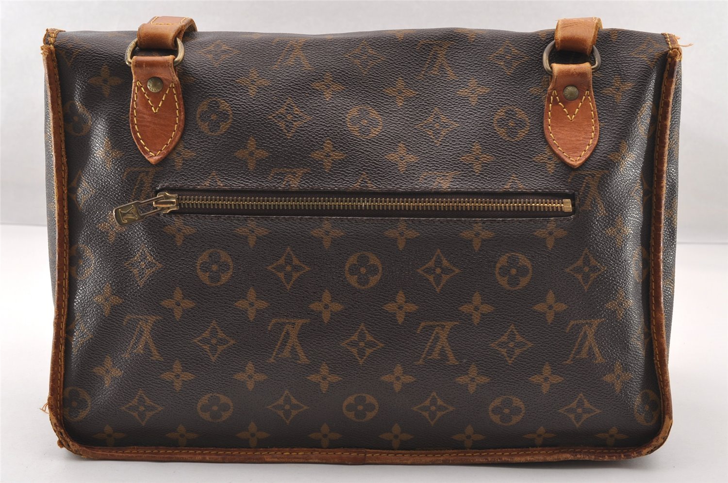 Authentic Louis Vuitton Monogram Sac Bazas Shoulder Cross Bag M99013 LV 4236I