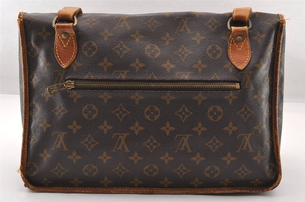 Authentic Louis Vuitton Monogram Sac Bazas Shoulder Cross Bag M99013 LV 4236I