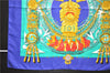 Authentic HERMES Carre 90 Scarf "Mexique" Silk Blue 4240D
