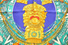 Authentic HERMES Carre 90 Scarf "Mexique" Silk Blue 4240D