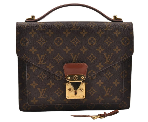 Authentic Louis Vuitton Monogram Monceau 2Way Shoulder Hand Bag M51185 LV 4240I
