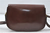 Authentic CELINE Shoulder Cross Body Bag Leather Brown 4241D