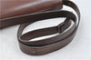 Authentic CELINE Shoulder Cross Body Bag Leather Brown 4241D