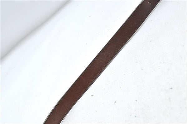 Authentic CELINE Shoulder Cross Body Bag Leather Brown 4241D