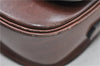 Authentic CELINE Shoulder Cross Body Bag Leather Brown 4241D