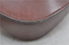 Authentic CELINE Shoulder Cross Body Bag Leather Brown 4241D
