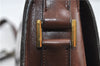 Authentic CELINE Shoulder Cross Body Bag Leather Brown 4241D