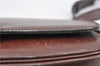 Authentic CELINE Shoulder Cross Body Bag Leather Brown 4241D