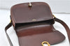 Authentic CELINE Shoulder Cross Body Bag Leather Brown 4241D