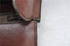 Authentic CELINE Shoulder Cross Body Bag Leather Brown 4241D