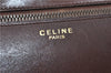 Authentic CELINE Shoulder Cross Body Bag Leather Brown 4241D