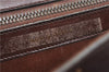 Authentic CELINE Shoulder Cross Body Bag Leather Brown 4241D