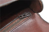 Authentic CELINE Shoulder Cross Body Bag Leather Brown 4241D