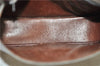 Authentic CELINE Shoulder Cross Body Bag Leather Brown 4241D