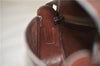 Authentic CELINE Shoulder Cross Body Bag Leather Brown 4241D