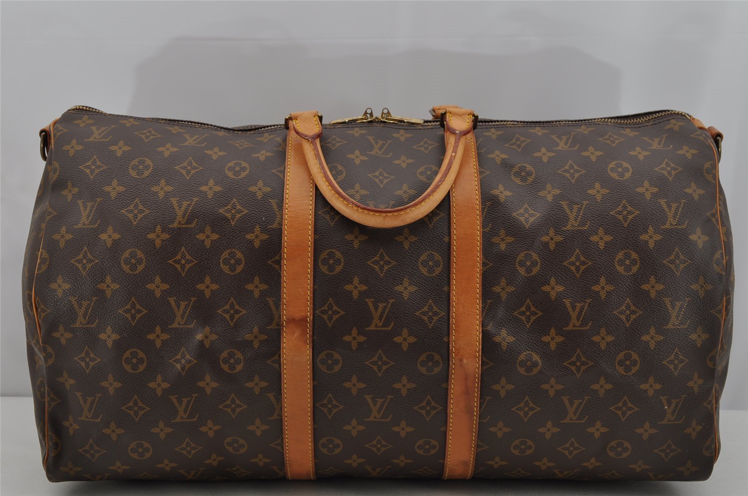 Authentic Louis Vuitton Monogram Keepall Bandouliere 55 M41414 Boston Bag 4242I