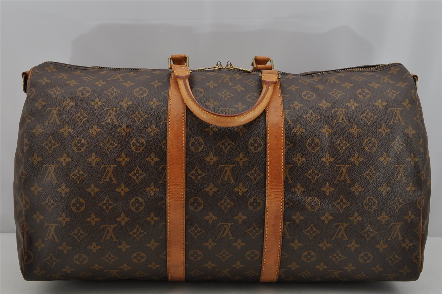 Authentic Louis Vuitton Monogram Keepall Bandouliere 55 M41414 Boston Bag 4242I