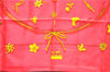 Authentic HERMES Carre 90 Scarf "Clips" Silk Red 4243D