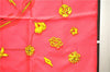 Authentic HERMES Carre 90 Scarf "Clips" Silk Red 4243D