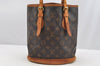 Authentic Louis Vuitton Monogram Bucket PM Shoulder Tote Bag M42238 Junk 4243I