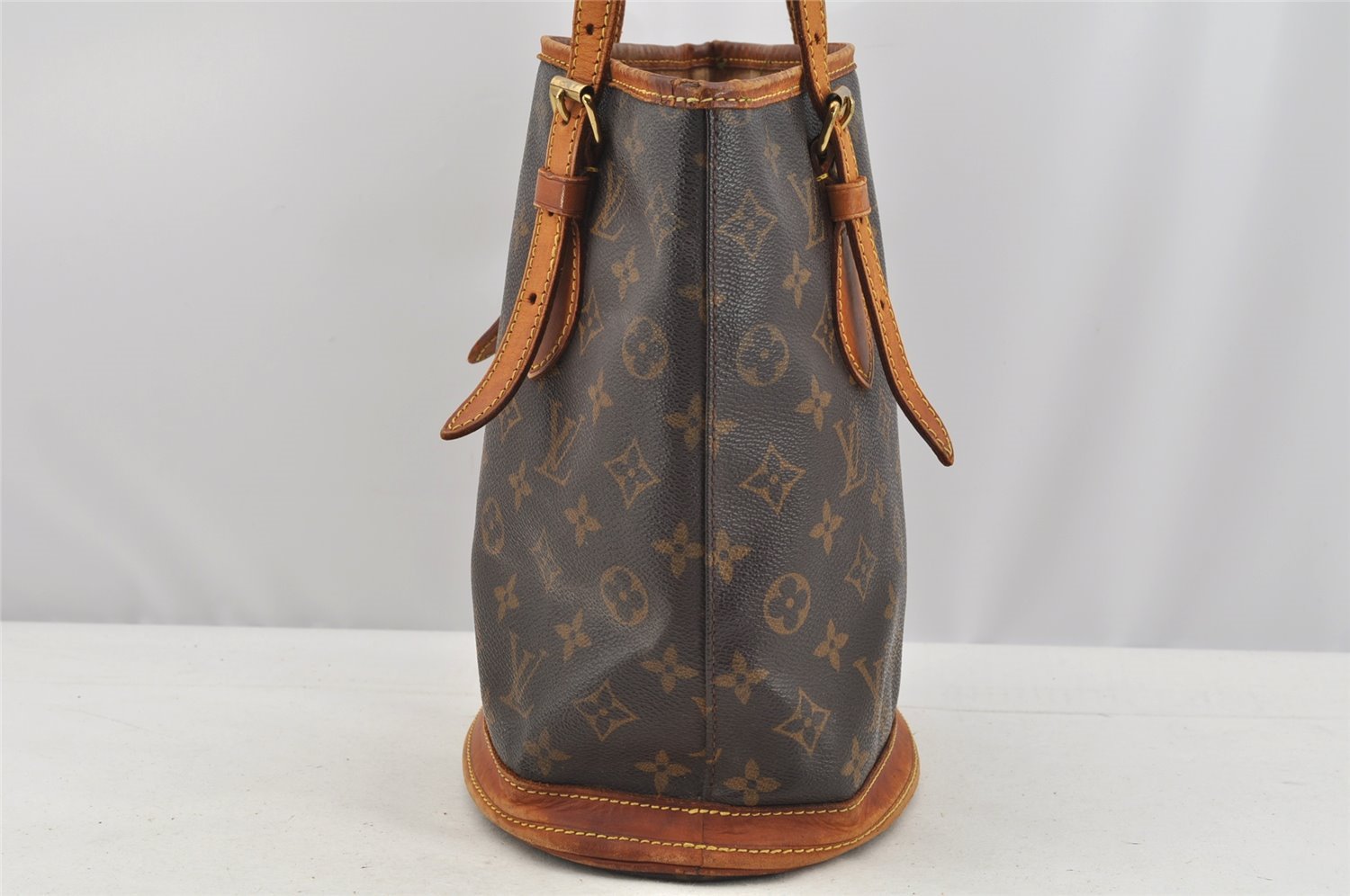 Authentic Louis Vuitton Monogram Bucket PM Shoulder Tote Bag M42238 Junk 4243I