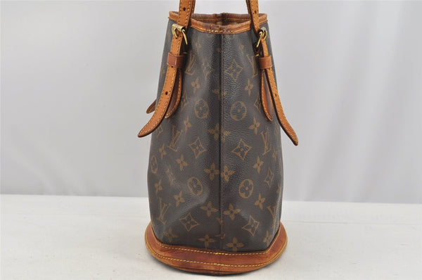 Authentic Louis Vuitton Monogram Bucket PM Shoulder Tote Bag M42238 Junk 4243I