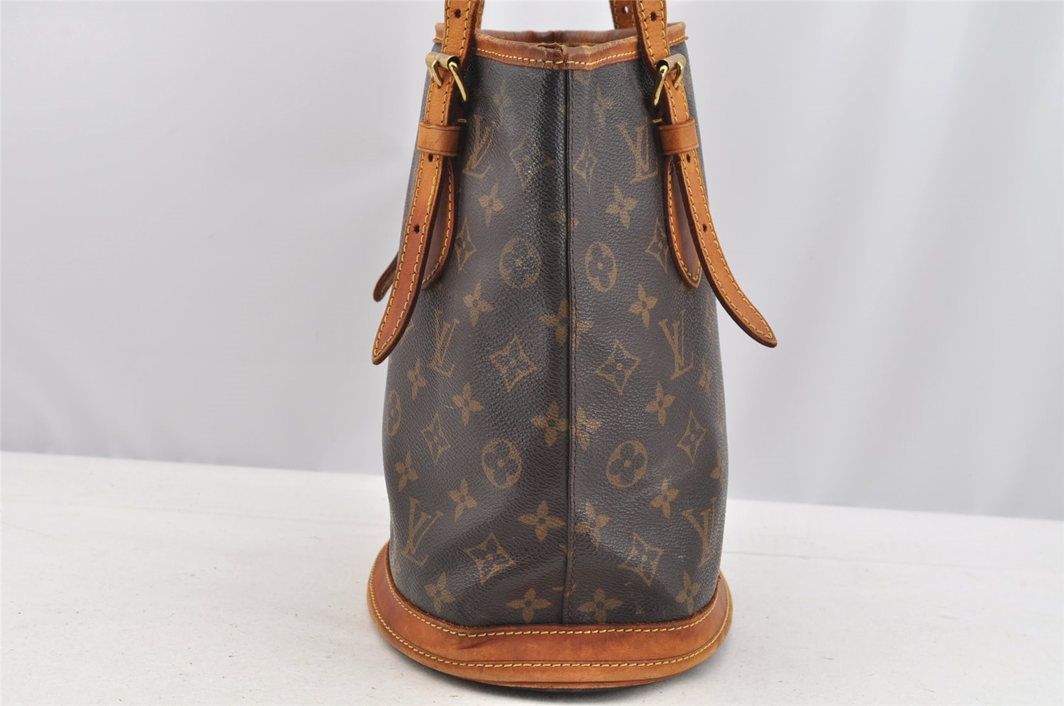 Authentic Louis Vuitton Monogram Bucket PM Shoulder Tote Bag M42238 Junk 4243I