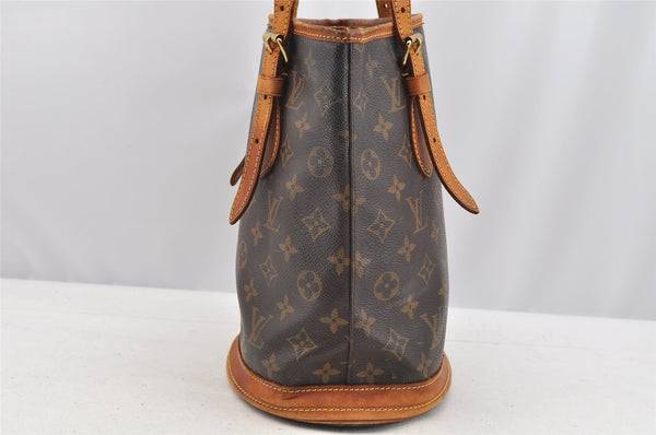 Authentic Louis Vuitton Monogram Bucket PM Shoulder Tote Bag M42238 Junk 4243I
