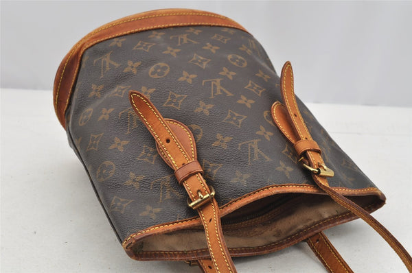 Authentic Louis Vuitton Monogram Bucket PM Shoulder Tote Bag M42238 Junk 4243I