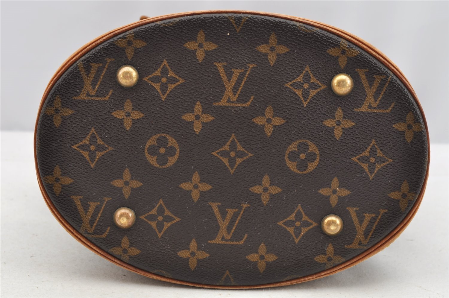 Authentic Louis Vuitton Monogram Bucket PM Shoulder Tote Bag M42238 Junk 4243I